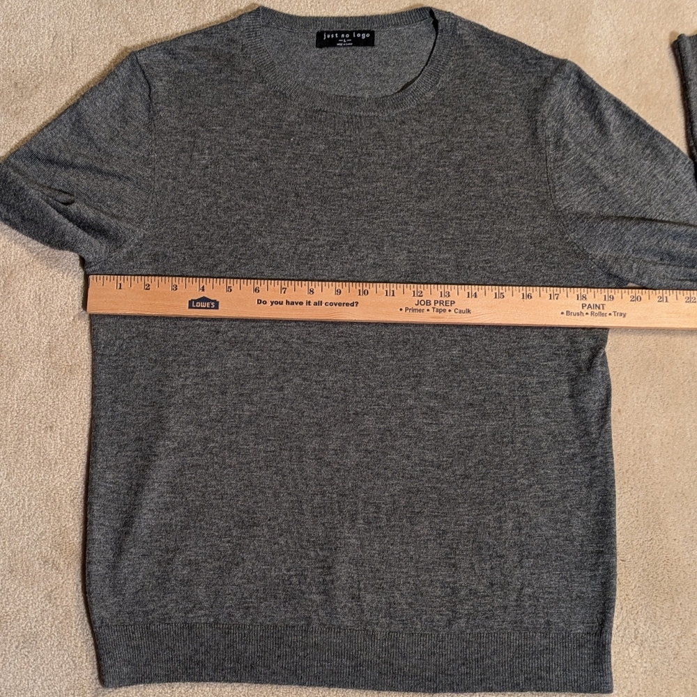 Just No Logo brand silk and wool long sleeve crew neck sweater | Size L - Picture 6 of 9